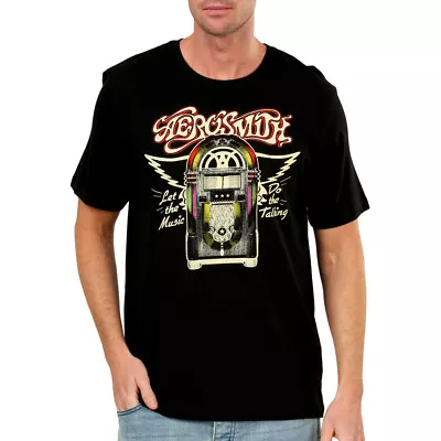 Men's Licensed Aerosmith Black Short Sleeve T-Shirt • $29.99