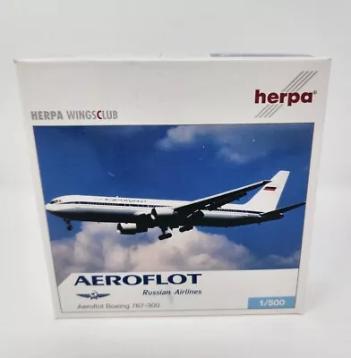 Herpa Wings Aeroflot Russian Airlines Boeing 767-300 1/500 Plane - 513081 • $39.99