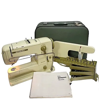 $765 • Buy Vintage BERNINA 730 Record Sewing Machine Lot Accessories & Case Switzerland