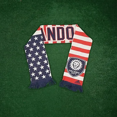 Orlando City MLS Adidas Red/Navy/Whtie  Authentic Draft Knit Scarf • $21.99