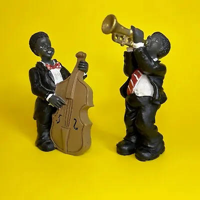 VINTAGE JAZZ BAND MUSICIANS FIGURINES Lot Of 2 *Free Shipping! • $18.50