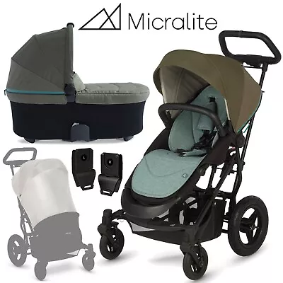 Micralite Silvercross Smartfold Baby Pushchair Carrycot Rain Sun Cover From 0-4Y • £225