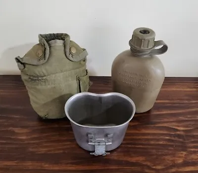 US 1975 EASTERN Belt Mount Water Bottle Canteen Cup Cover Set. Vietnam War • $25