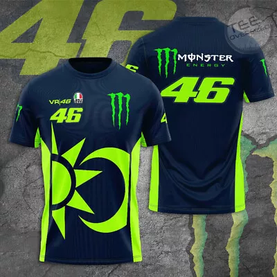 Personalized Monster Energy VR46 Logo Racing T-Shirt All Size Best Price • $27.90