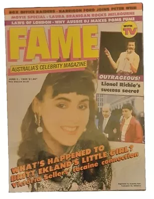 Fame Australia's Celeb Magazine June 1986 Harrison Ford Don Johnson Pinup • $18