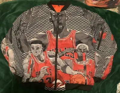 2XL Michael Jordan Dennis Rodman Chicago Bulls Legends NBA Sports Jacket New • $70