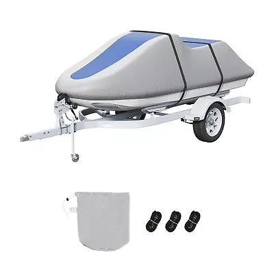 VEVOR 600D 3.2m-3.4m Heavy Duty Jet Ski Waterproof Marine Cover PWC Trailerable • $77.99