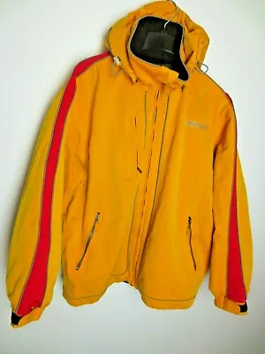 $138 • Buy Descente Ski Jacket Snowboard Parka Coat AirDrive Men Size L Yellow Red D2-8673