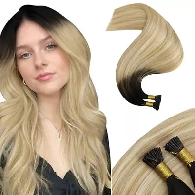  I Tip Hair Extensions Blonde Ombre Human 24 Inch(Pack Of 1) Itip #2/27/613 • $77.07