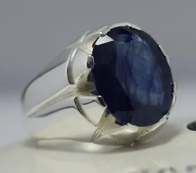 Blue Sapphire Ring Mens Natural Sapphire Stone Real Gemstone Rings 925 Sterling • $170