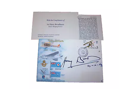 Unique-1968  Raf Golden Jubilee Air Chief Marshal Harry Broadhurst Signed Fdc • $61.66