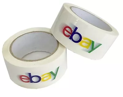 2 Roll Official EBay Branded Packaging Parcel Packing Tape 75 Yards 50mm Wide  • £9.99