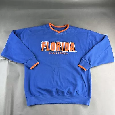 Florida Gators Sweater Large Blue Mens Cadre NCAA Pullover Long Sleeve Used • $17.60