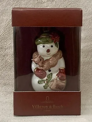 Villeroy & Boch Mrs Snowman W/ Purse Holly Christmas Ornament Original Box • $14.66