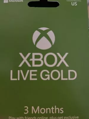 Xbox Live Gold 3 Months Xbox Live Digital Code • $24.99