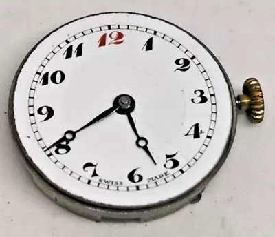 Vintage Pilot 15j Swiss 23mm Manual Wind Watch Movement Spares Repairs • $18.64