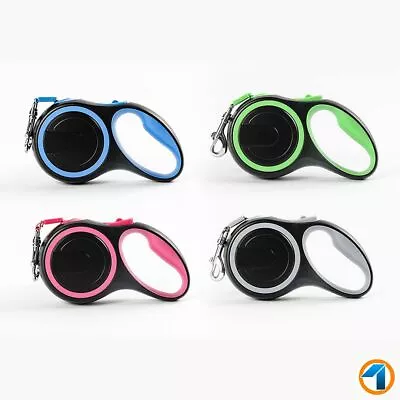 £6.45 • Buy Retractable Dog Lead Extendable Extending Leash Tape Cord 3m 5m 8m Max 50kg