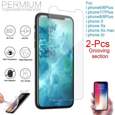 2x Tempered Glass Screen Protector For IPhone 6 6S 7 7PLUS XS XSMAX XR • $4.89