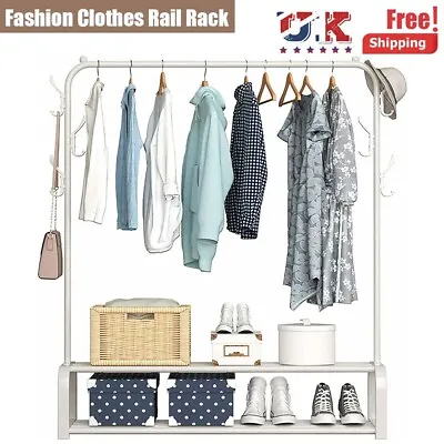 £26.99 • Buy 110cm Heavy Duty Clothes Rail Rack Garment Hanging Display Stand Shoes Storage