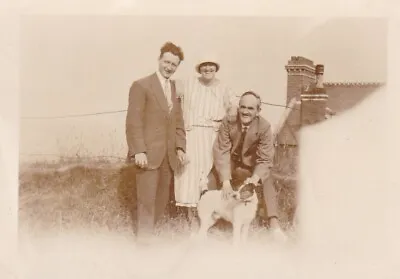 Vintage C1925 Photograph Group At Dawlish Jack Russell Dog • £1.75