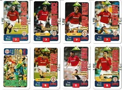 £6.65 • Buy 8 Manchester United Squads 1996 Hasbro Subbuteo Premier League Cards