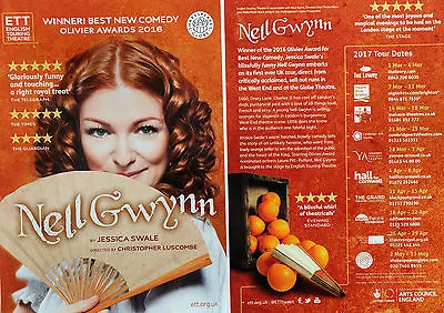 Nell Gwynn 2017 Theatre Tour Flyers - Laura Pitt - Lowry Brighton Malvern Etc • £2.95