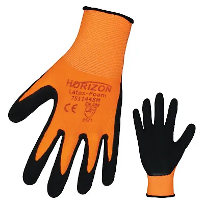 £1.90 • Buy 24 Pairs Latex Foam Coated Safety Work Gloves Garden Grip Builders Mechanics