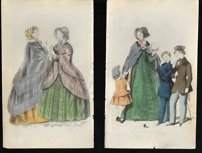 4 Ladies Cabinet Of Fashion   Victorian Fashion Plates     Late 1840's ? • £9.99