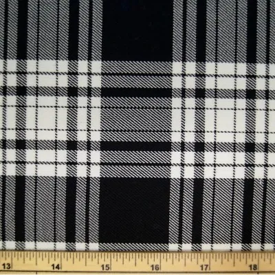 £4.50 • Buy Fashion Tartan Plaid Check Polyviscose Fabric 150cm Wide Royal Stewart Scottish