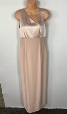 £13.99 • Buy Vintage Evening Party Wedding Maxi Long Dress Light Pink Asymmetric Size 12 Used