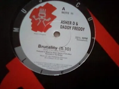 Asher D & Daddy Freddy Brutality 12 Epex/vg+ Ragga • £5