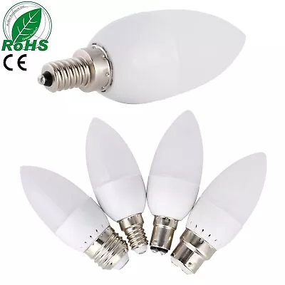 E12 E26 E27 E14 3W LED Chandelier Candle Light Bulb 2835 SMD 110V 220V Lamp RD • $80.90