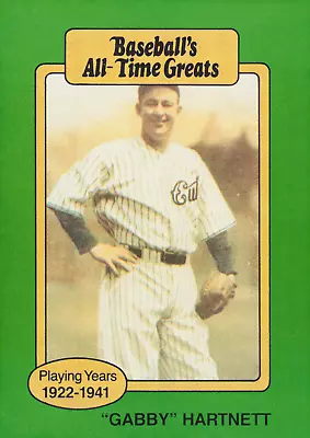 1987 Hygrade All-Time Greats #NNO  Gabby  Hartnett Chicago Cubs MLB (EX) • $2.49