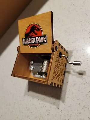 Jurassic Park Music Box Handcrafted Wood Plays Theme Sing New • $6.99