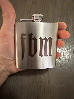 FBM 6oz Engraved Stainless Steel Drink Flask Repop BMX • $25