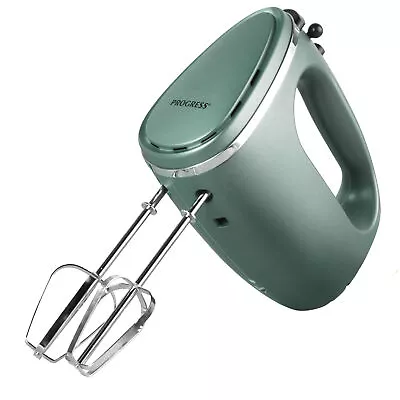 Progress Shimmer Hand Mixer Electric Handheld Whisk 5 Speed Turbo Function Green • £22.99