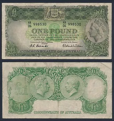 Australia: 1953 FIRST ISSUE QEII £1 1 Pound Commonwealth Bank • $12.99