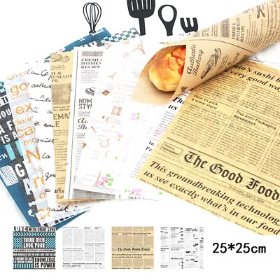 £8.39 • Buy 50 Sheets Food Grade Wax Coating Paper Wrapping For Sandwich Bread Baking Tools