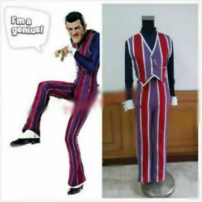 LazyTown Robbie Rotten Cosplay Adult's KJHY Vest Pants Shirt Costume • £55.19