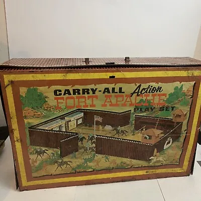 Vintage 1968 Marx Fort Apache Carry All Play Set #4685 Not Complete • $30