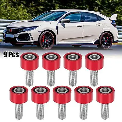 9pcs M8x1.25 Exhaust Header Manifold Cup Washers Bolts Red For Honda For Acura • $14.79