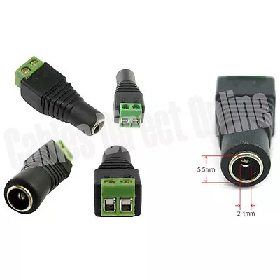 Coax CAT5 CAT6 To Camera CCTV BNC Video Balun Connector Adapter Power Female • $5.13