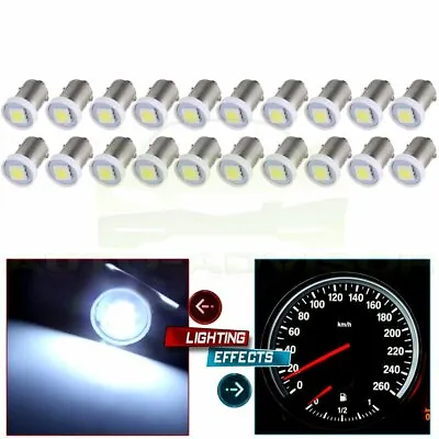 20x WHITE BA9S LED BULB For Ford  DASH LIGHT INSTRUMENT CLUSTER GAUGES LAMP1895 • $8.99