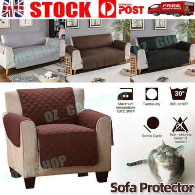 $17.99 • Buy 1/2/3 Seater Sofa Cover Quilted Couch Covers Lounge Protector Slipcovers Pet Dog