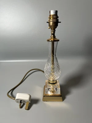 £29.99 • Buy Beautiful Classic Look Brass & Cut Glass Table Bedside Lamp By Searchlight