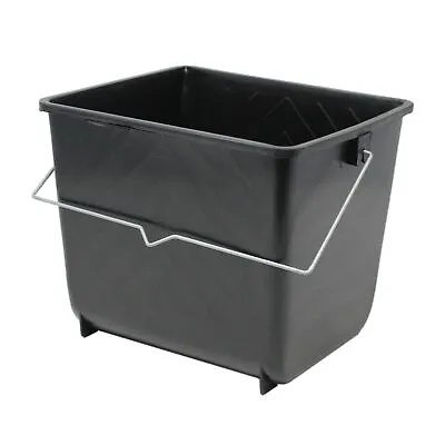 £5.95 • Buy 5 Litres Black Paint Ribbed Scuttle Metal Handle Small Rollers Plastic Bucket