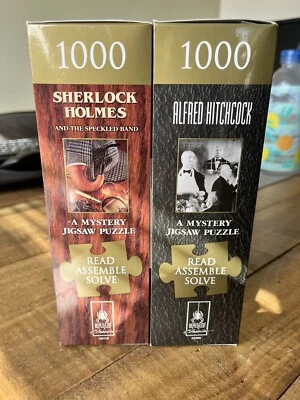 £17 • Buy Alfred Hitchcock/Sherlock Holmes - Brand New - 1000 Piece Puzzles (2 Pack)