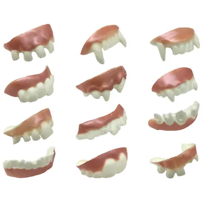 24 Pcs Nasty Candy Prank Chattering Teeth Denture Model Costume Party Decor • £11.88