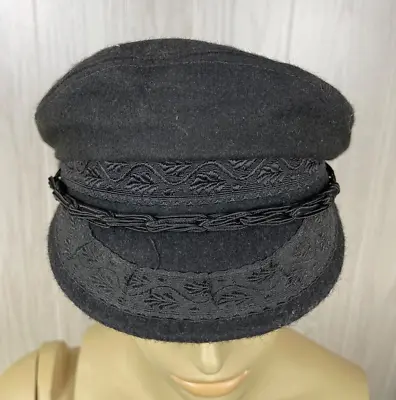 VTG Greek Fisherman Yachting Style Sailing Fiddler Sailor Cap Cotton Wool Hat • $20