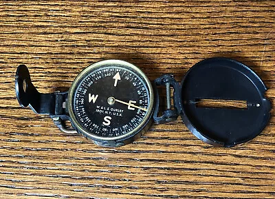 Vintage US 1940's WWII ARMY Military W&LE Gurley  Survey Field Compass Troy NY • $84.98